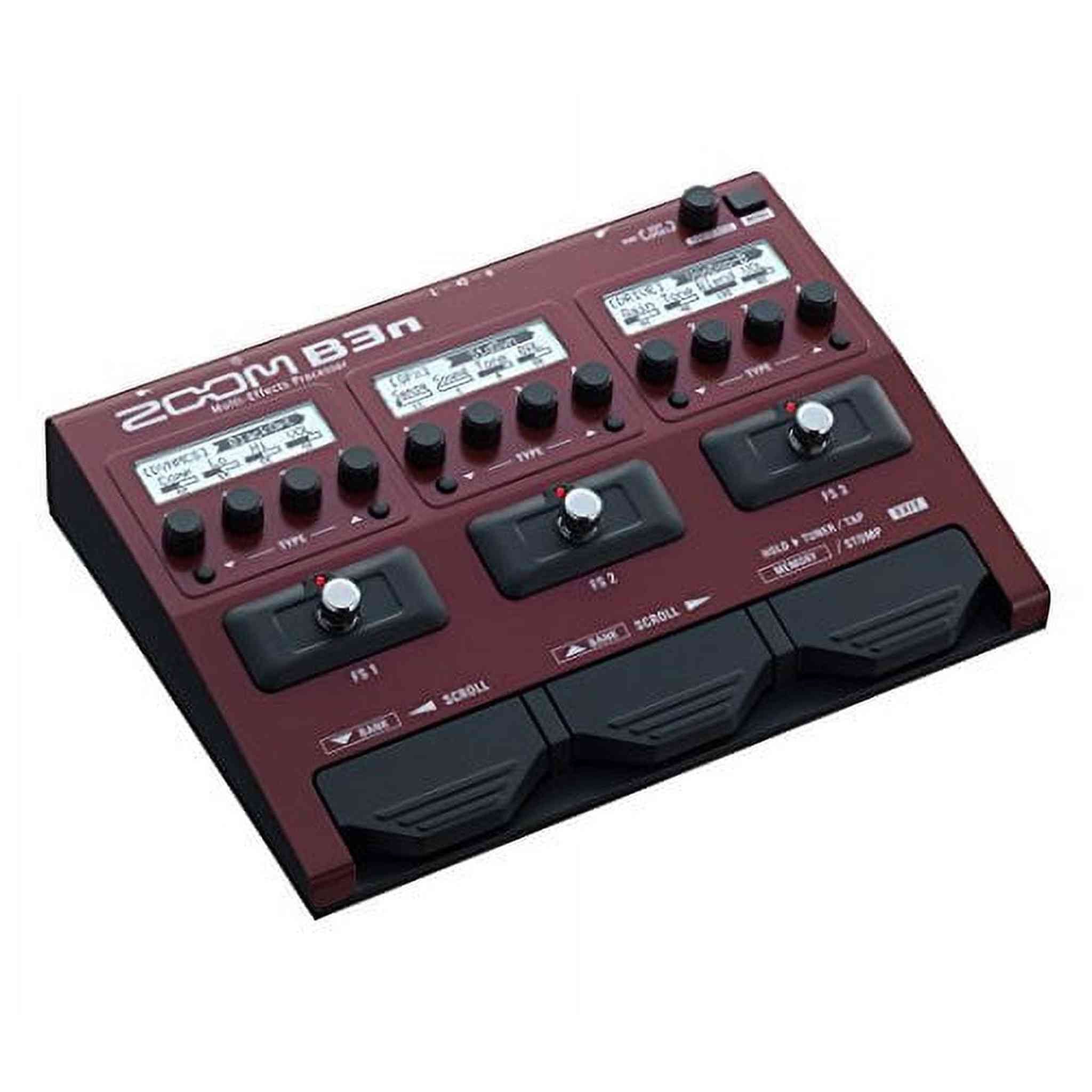 Zoom B3n Bass Guitar Multi-Effects Processor Pedal, With 60+ Built-in effects, Amp Modeling, Stereo Effects, Looper, Rhythm Section, Tuner Zoom