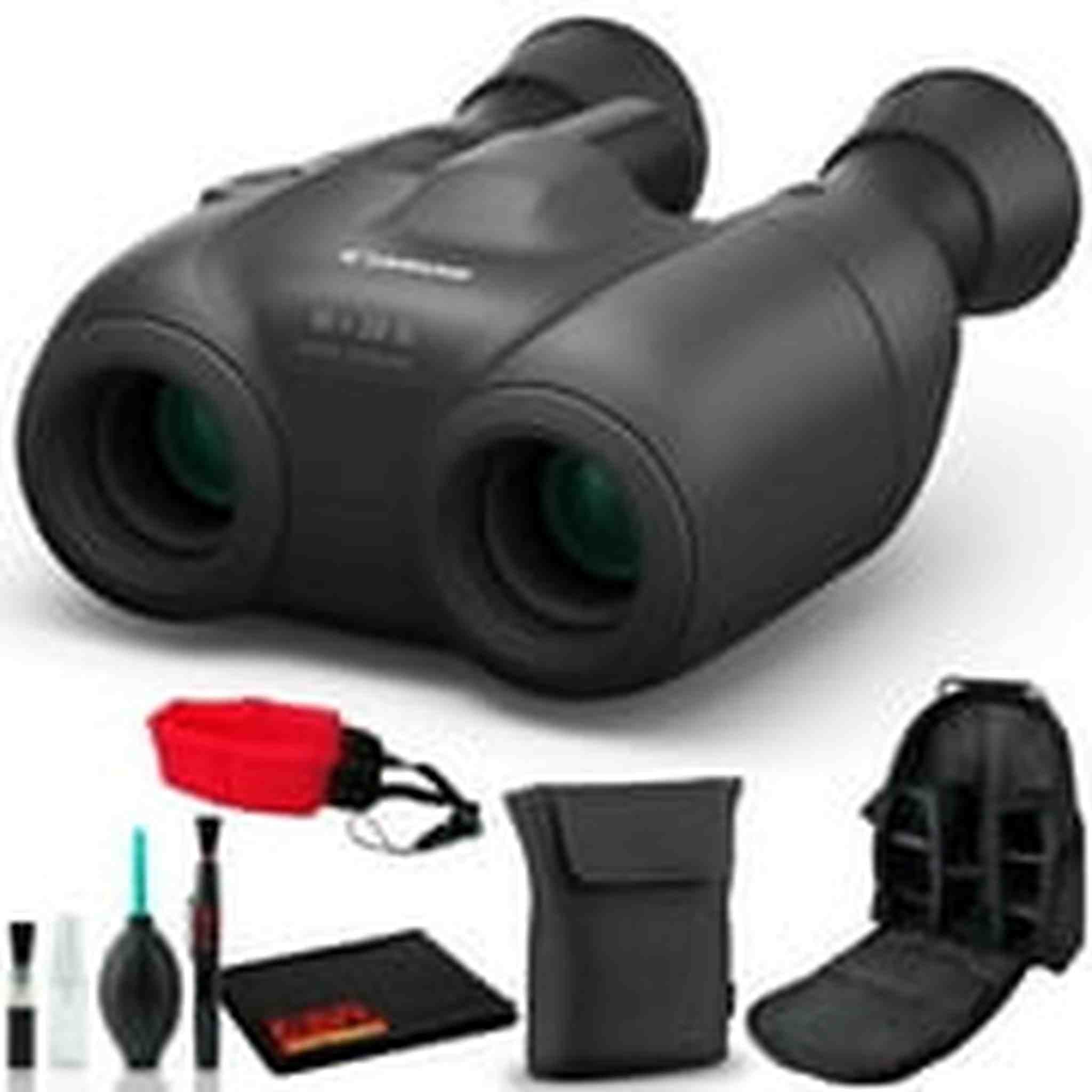 Canon 10x20 IS Image Stabilized Binocular with Backpack, Float Strap Bundle Canon