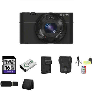 Sony Cyber-shot DSC-RX100 20.2MP Digital Camera 16GB Bundle 2 Black