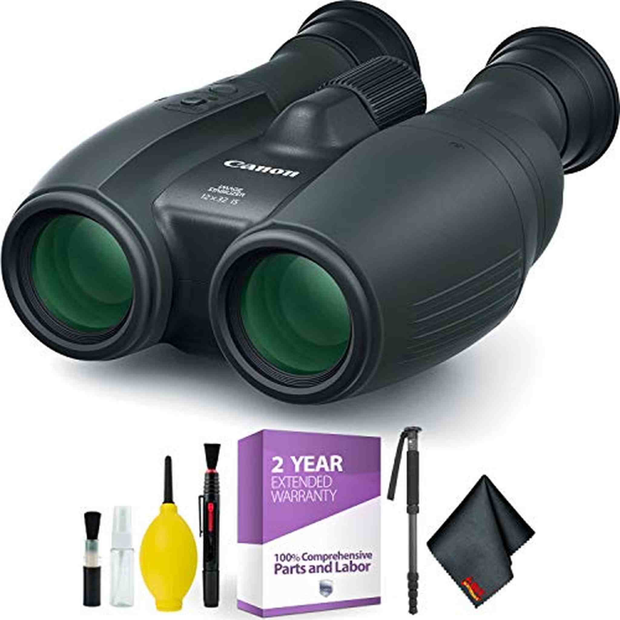 Canon 12x32 is Image Stabilized Binocular + Cleaning Kit + 2 Year Extended Warranty