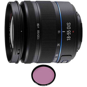 Samsung 18-55mm f/3.5-5.6 OIS Compact Zoom Lens Black with Pro Filter Certified Refurbished - Reconditioned Samsung