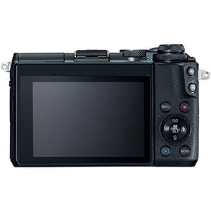 Canon EOS M6 Mirrorless Digital Camera with 15-45mm Lens Black Advanced Bundle w/Bonus EF-M 11-22MM Lens - Internation