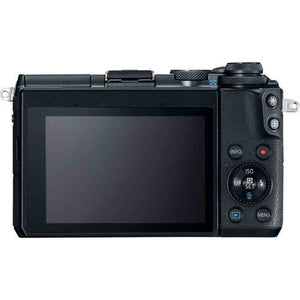 Canon EOS M6 Mirrorless Digital Camera International Model Black 1724C001 W/Bag, Extra Battery, LED Light, Mic, Fi Canon