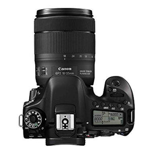 Canon Digital SLR Camera Body EOS 80D and EF-S 18-135mm f/3.5-5.6 Image Stabilization USM Lens with 24.2 Megapixel APS-C CMOS Sensor and Dual Pixel CMOS AF - Black - Used Canon
