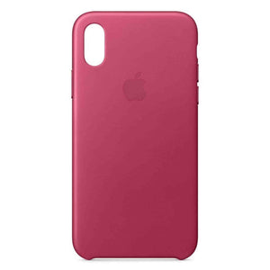 Apple iPhone X Leather Case - Pink Fuchsia Renewed - Reconditioned Apple