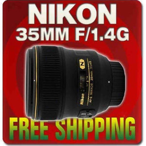 Nikon AF FX NIKKOR 35mm f/1.4G Fixed Zoom Lens with Auto Focus for Nikon DSLR Cameras International Version No Warranty Nikon