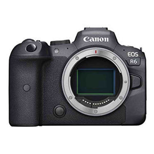Canon EOS R6 Full-Frame Mirrorless Camera with 4K Video, Full-Frame CMOS Senor, DIGIC X Image Processor, Dual UHS-II SD Memory Card Slots, and Up to 12 fps with Mechnical Shutter, Body Only, Black - Reconditioned Canon