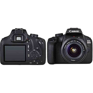 Canon EOS 4000D / Rebel T100 DSLR Camera With 18-55mm Lens + Sandisk Extreme Pro 64GB Card + Creative Filters + EOS Camera Bag + 6AVE Cleaning Set, + More International Model - Reconditioned Canon