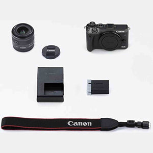 Canon mirrorless Single-Lens Camera EOS M6 Lens kit Black EF-M15-45mm F3.5-6.3 is STM- International Version No Warranty - Used Canon