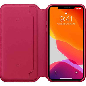 Apple Leather Folio for iPhone 11 Pro Max - Raspberry - Refurbished Apple