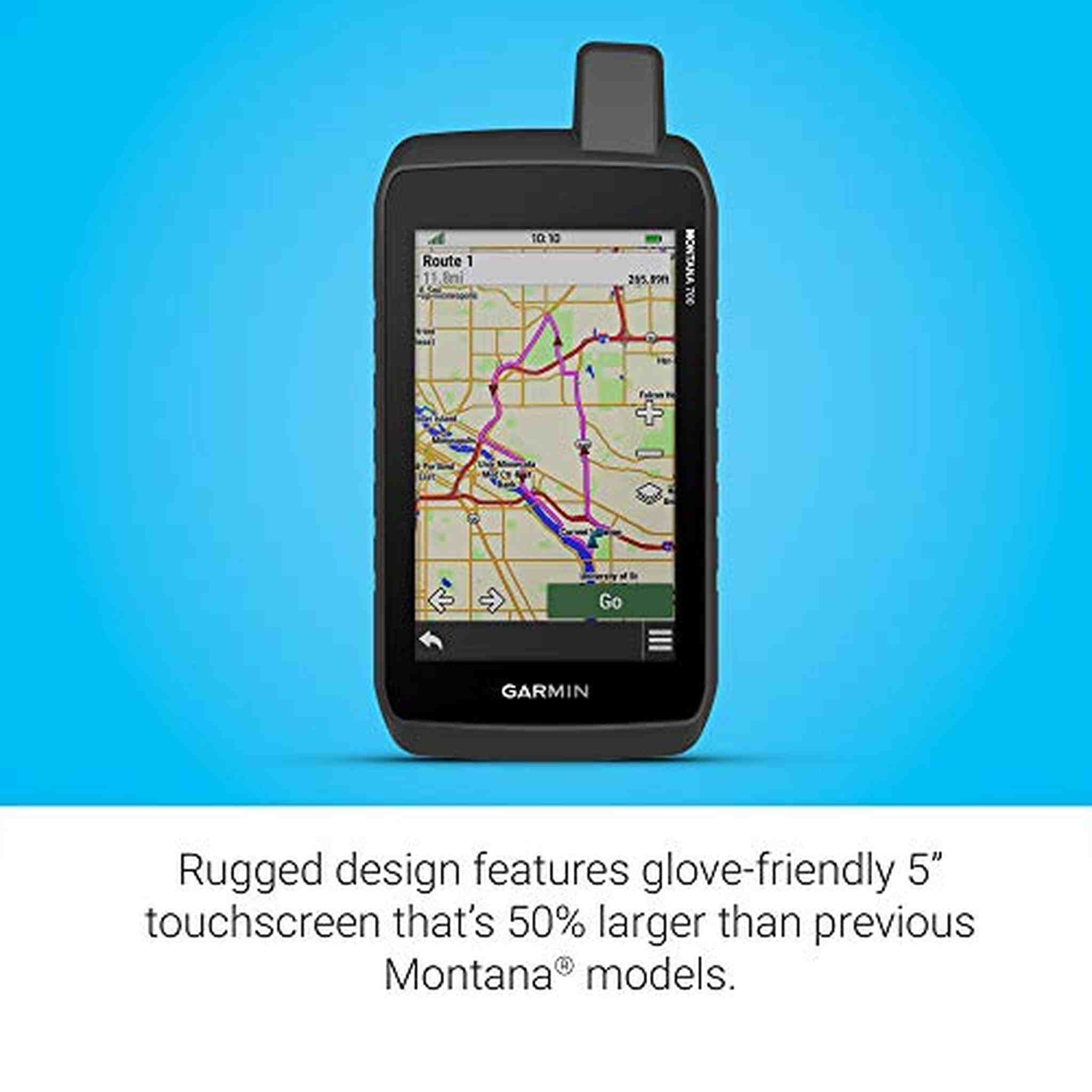 Garmin Montana 750i, Rugged GPS Handheld with Built-in inReach Satellite Technology and 8-megapixel Camera, Glove-Friendly 5" Color Touchsreen Garmin