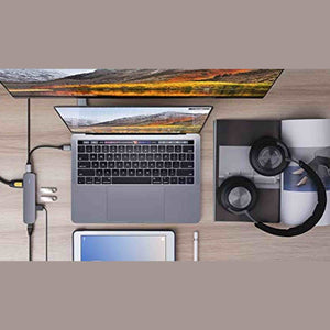 HyperDrive 6-in-1 USB-C Hub with 4K HDMI Output, Space Gray - Used Hyper