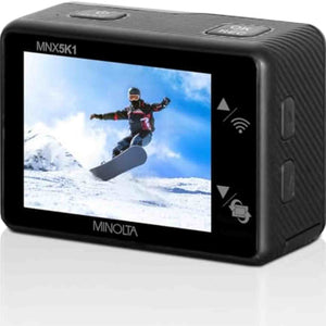 Minolta MNX5K1 5K Ultra HD, 24 MP Action Camera Kit, Waterproof Case- Bundle Kit Minolta