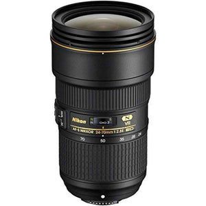 Nikon AF-S FX NIKKOR 24-70mm f/2.8E ED Vibration Reduction Zoom Lens with Auto Focus for Nikon DSLR Cameras Renewed - Reconditioned Nikon