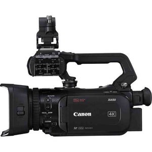 Canon XA50 Professional UHD 4K Camcorder Bundle with 2x Spare Batteries + 2x 32GB Memory Cards + Carrying Case + Filter Kit+ More Canon