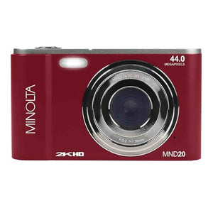 Minolta MND20 44 MP / 2.7K Ultra HD Digital Camera Red Minolta