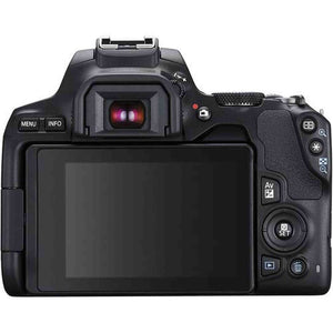 Canon EOS Rebel SL3 DSLR Camera Black, Body Only Bundle with 2x32GB Memory Card + Battery for Canon PE17 + LCD Screen - Used Canon