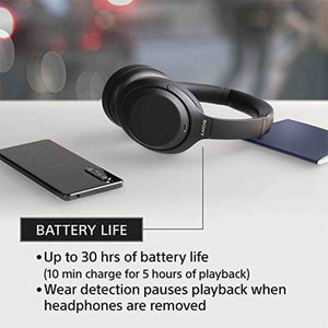Sony WH-1000XM4 Wireless Industry Leading Noise Canceling Overhead Headphones with Mic for Phone-Call and Alexa Voice Control, Silver - Reconditioned Sony