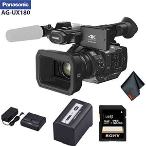 Panasonic AG-UX180 4K Premium Professional Camcorder Base Bundle