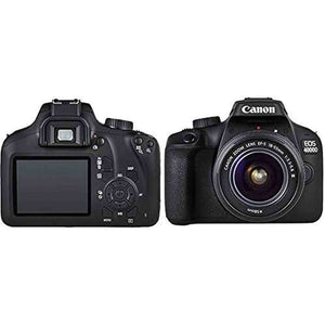 Canon EOS 4000D / Rebel T100 DSLR Camera with 18-55mm Lens + 4K Monitor + More - Reconditioned Canon