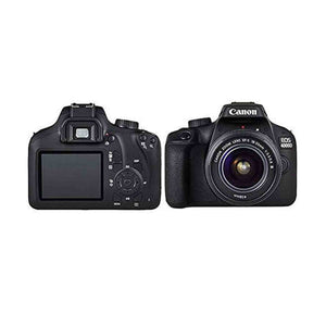 Canon EOS 4000D / Rebel T100 DSLR Camera with 18-55mm Lens Extra Battery Mountain Bundle Canon