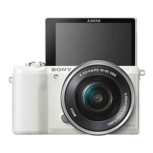 Sony a5100 16-50mm Mirrorless Digital Camera with 3-Inch Flip Up LCD White - Reconditioned Sony