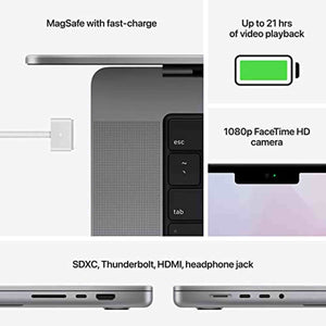 Apple MacBook Pro 16-inch, Apple M1 Max chip with 10-core CPU and 32-core GPU, 32GB RAM, 1TB SSD - Space Gray