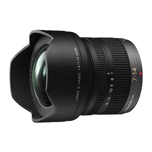 PANASONIC LUMIX G VARIO LENS, 7-14MM, F4.0 ASPH., MIRRORLESS MICRO FOUR THIRDS, H-F007014 USA BLACK Renewed - Reconditioned Panasonic