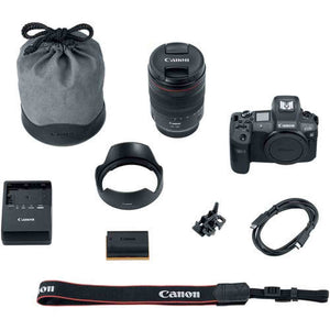 Canon EOS R Mirrorless Digital Camera International Model W/ 24-105 Lens Base Bundle With More - Used Canon