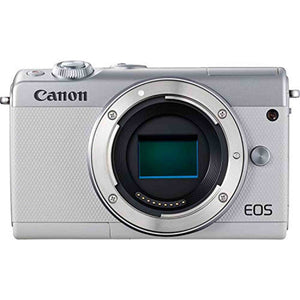 Canon EOS M100 Mirrorless Digital Camera International Model White Body, White Kit Box