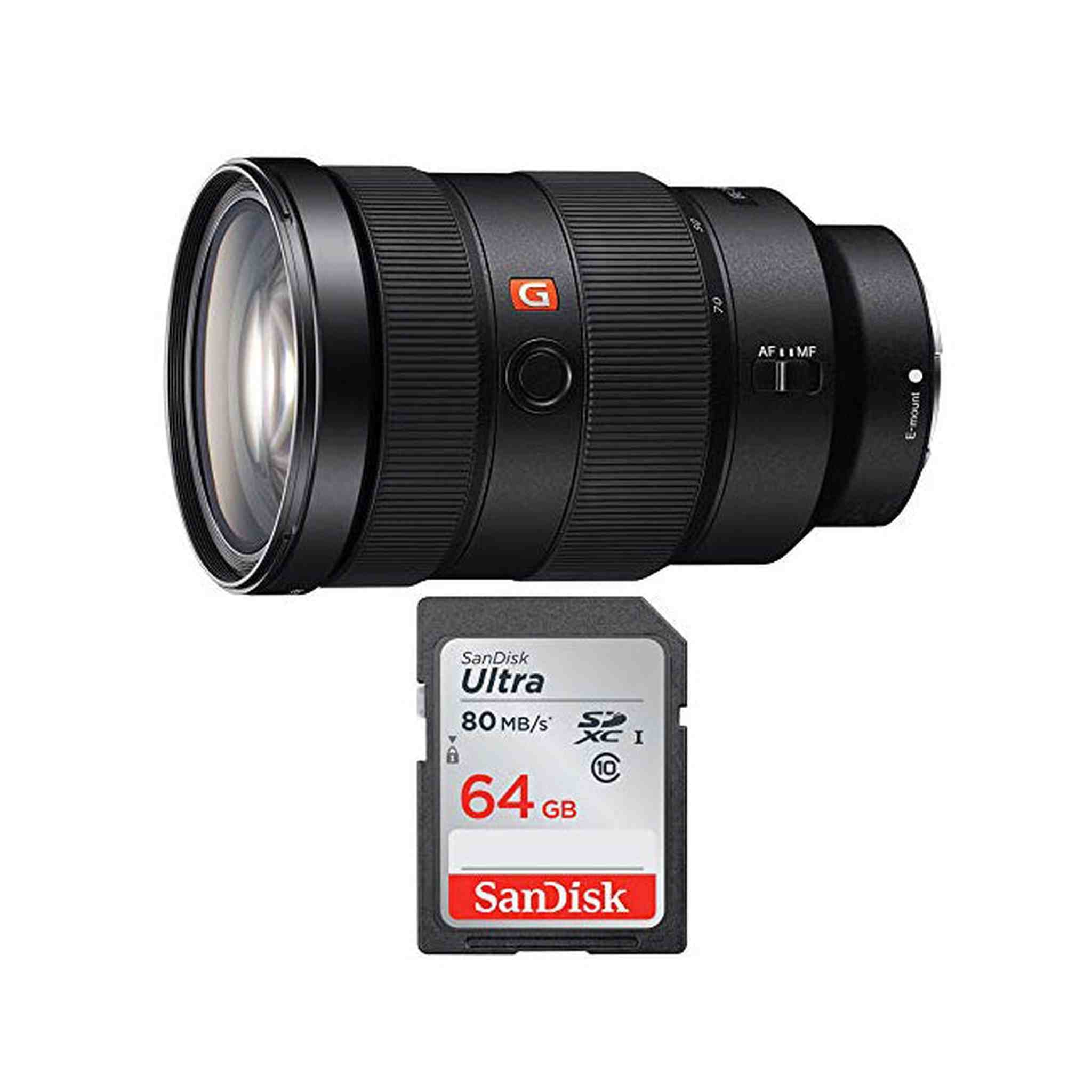 Sony FE 24-70mm f/2.8 GM Lens + 64GB SD Card Sony