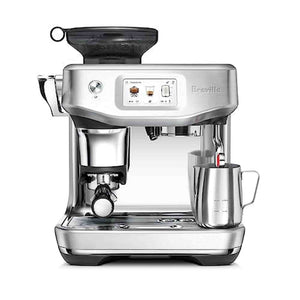 Breville the Barista Touch Impress Espresso Machine with Grinder & Milk Frother, Espresso Maker with Assisted Tamping, Cappuccino & Latte Machine for Home, BES881BSS, Brushed Stainless Steel Breville