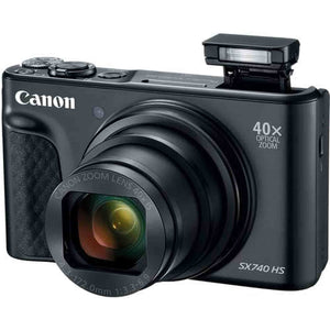Canon PowerShot SX740 HS Digital Camera Black 2955C001 + 64GB Card + More - Reconditioned Canon