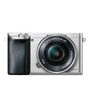 Sony Alpha a6000 Mirrorless Digital Camera with 16-50 mm Lens 24.3MP Silver Renewed - Reconditioned Sony