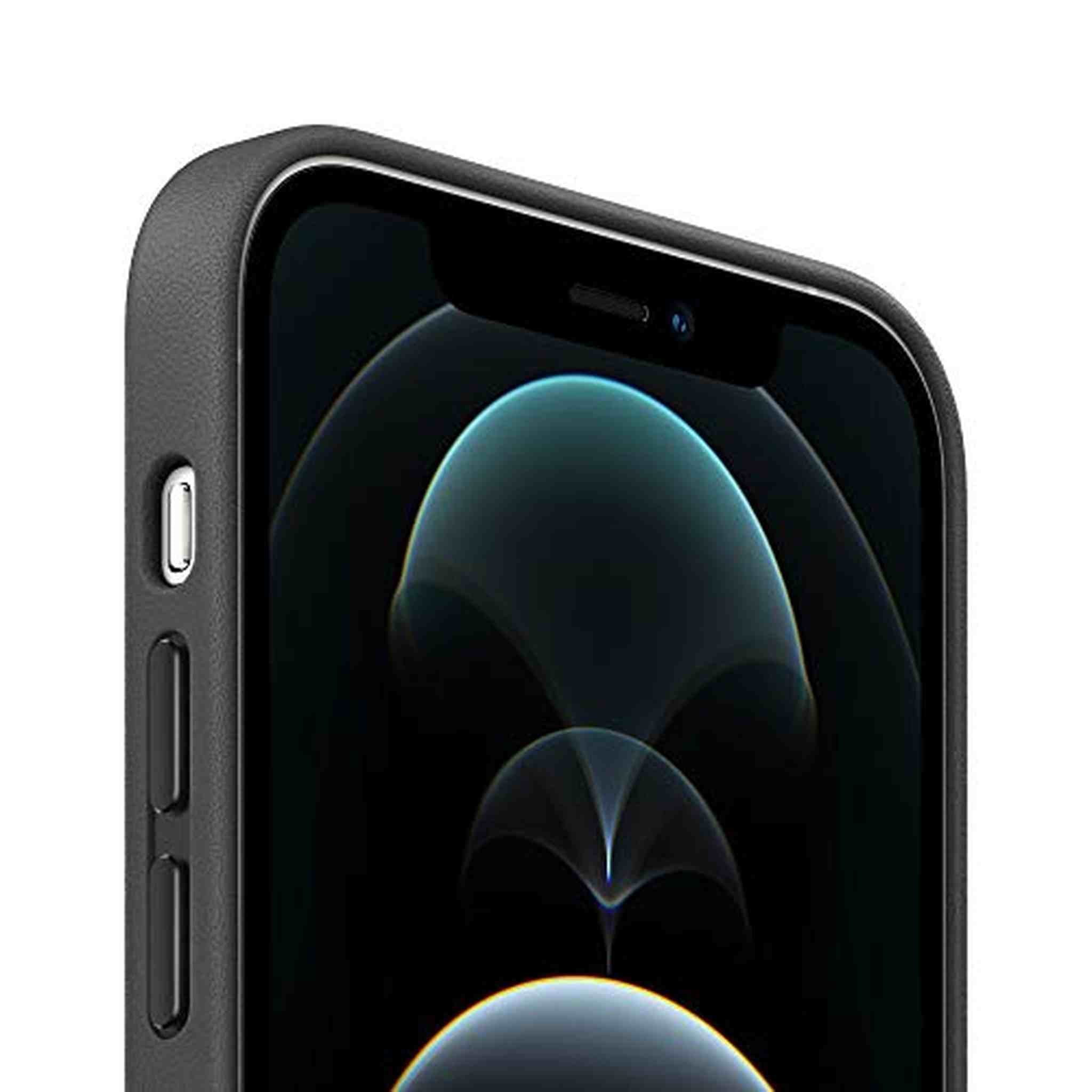 Apple iPhone 12 Pro Max Leather Case with MagSafe - Black Apple