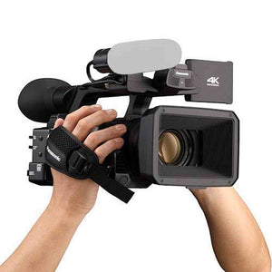 Panasonic AG-CX350 4K Camcorder AG-CX350 W/Padded Case, 128 GB Memory Card, Heavy Duty Tripod, Wire Straps, LED Light, - Reconditioned Panasonic