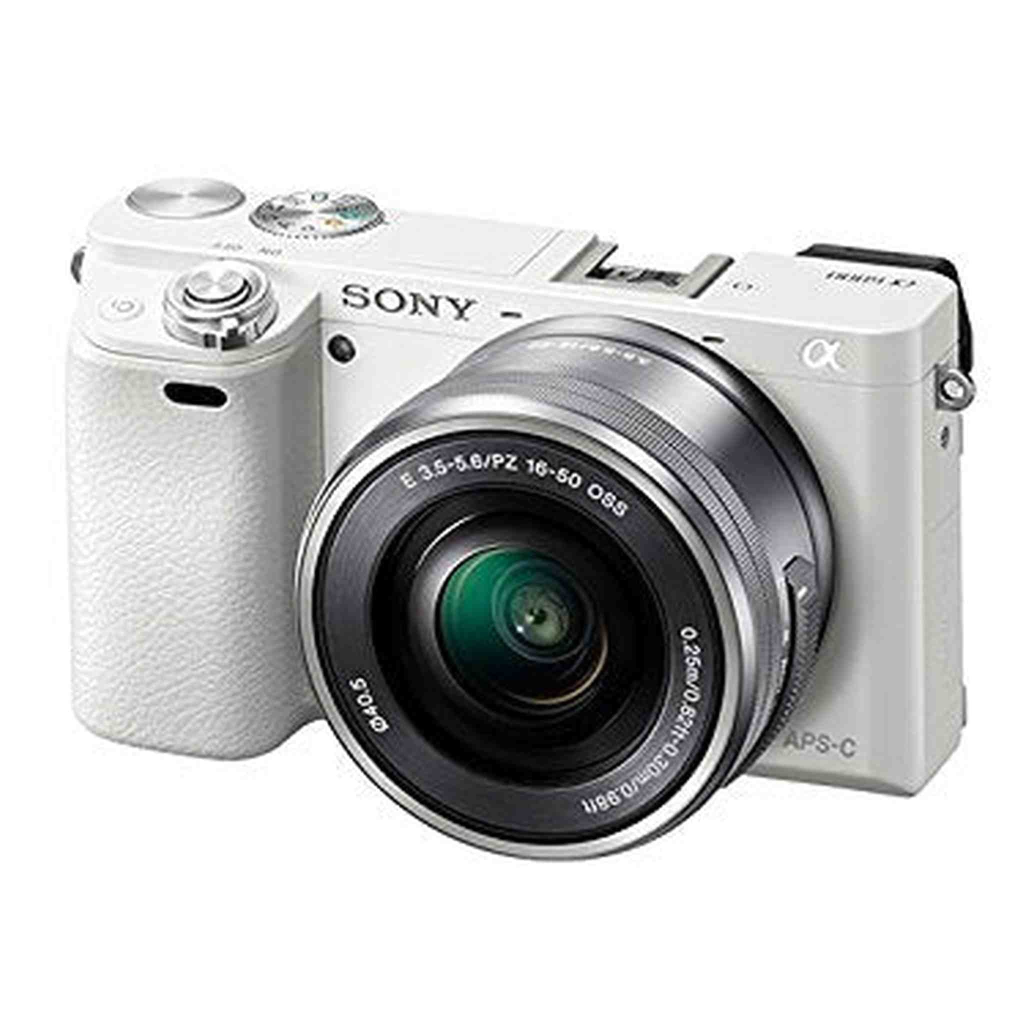 Sony Alpha a6000 Mirrorless Digital Camera - White with 16-50mm Lens SONY
