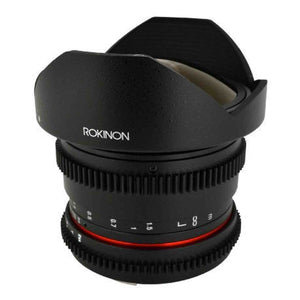 Rokinon RKHD8MV-N HD 8mm t/3.8 Fisheye Lens for Nikon with De-clicked Aperture and Removable HoodWide-Angle Lens