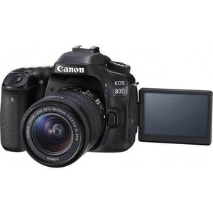 Canon EOS 80D DSLR Camera with 18-55mm Lens International Model 1263C005 - Starter Bundle - Reconditioned Canon