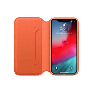 Apple Leather Folio for iPhone Xs - Sunset Apple
