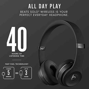 Beats Solo3 Wireless On-Ear Headphones - Black Latest Model - Used