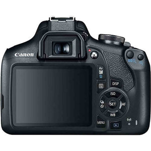 Canon EOS Rebel T7 DSLR Camera with 18-55mm Lens Starter Bundle + Includes: EOS Bag + Sandisk Ultra 64GB Card + Clean and Care Kit + More - Reconditioned Canon