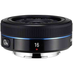 Samsung 16mm F/2.4 Compact i-Function Wide Lens for NX Cameras Black EX-W16 - Reconditioned Samsung