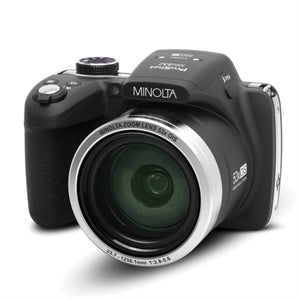 Minolta Pro Shot 16 Mega Pixel HD Digital Camera with 53x Optical Zoom, Full 1080p HD Video & 16GB SD Card, MN53Z, Black - Used
