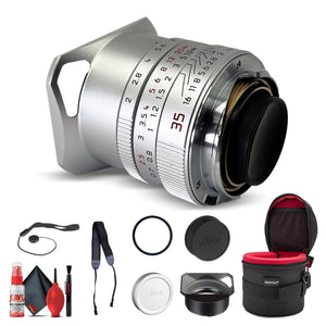 Leica 35mm f/2.0 SUMMICRON-M Aspherical Lens, Silver + 6Ave Accessory Kit Leica