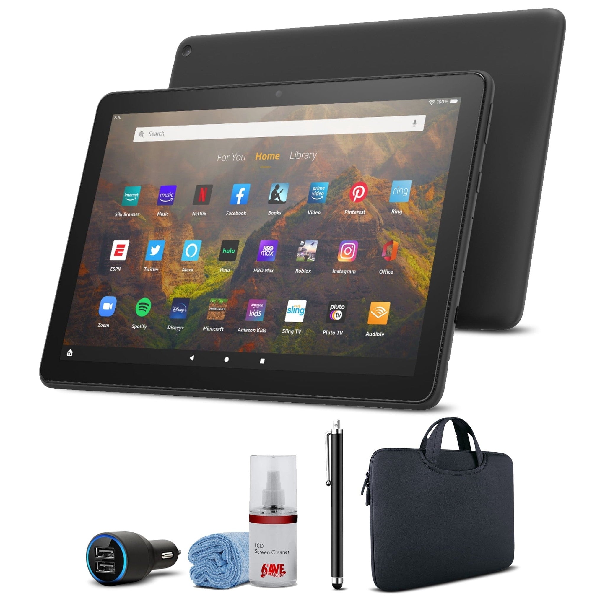 Fire HD 10 32GB 10.1" Tablet 2021 - Bundle with Basic Accessories -