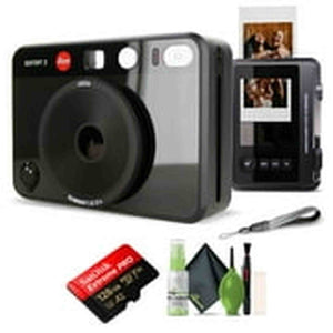 Leica Sofort 2 Hybrid Instant Photo Film and Digital Camera Black Bundle Leica