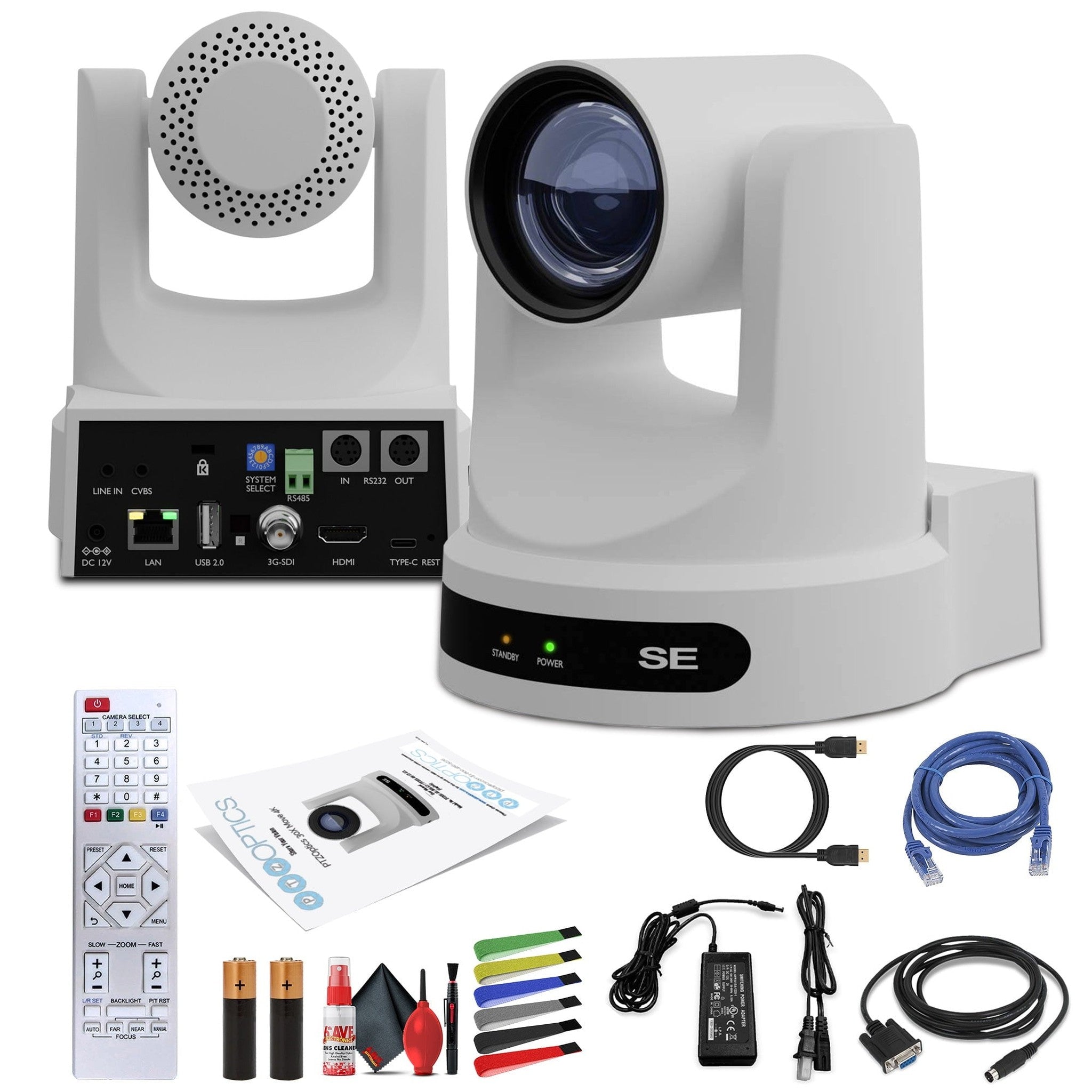 PTZOptics Move SE PTZ Camera with 12x Optical Zoom White PT12X-SE-WH-G3