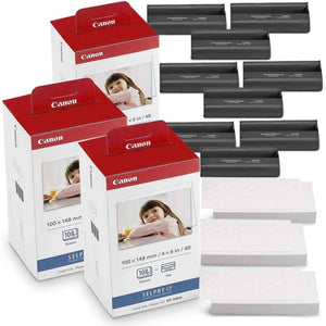 Canon KP-108IN Color Ink and Paper Set Includes Total of 432 Sheets and 12 Ink Cartridges and Fibertique Cleaning Cloth Canon