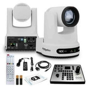 PTZOptics Move 4K PTZ Camera with 20x Zoom White PT20X-4K-WH-G3 + PT-JOY-G4 Controller PTZOptics